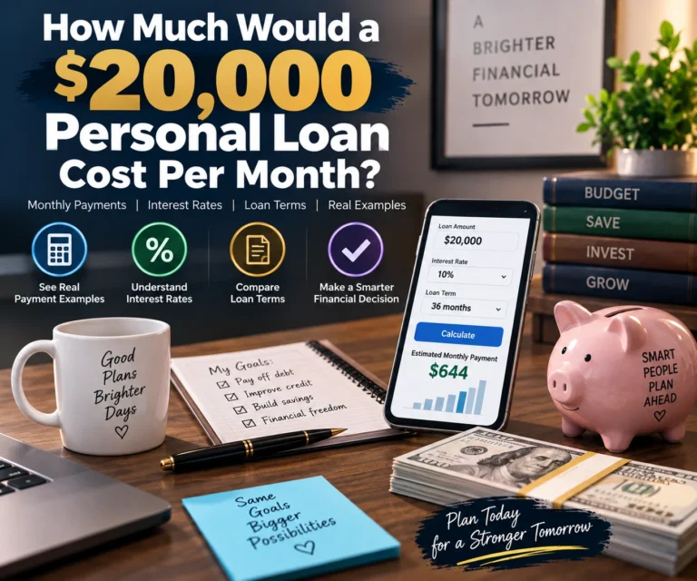 How Much Would a $20,000 Personal Loan Cost Per Month?